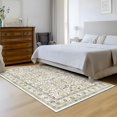 thumbnail image 2 of Living Room Area Rugs 5x7: Washable Rug Boho Soft Non-Slip Low Pile Stain Resistant Foldable Carpet for Bedroom Playroom Dining Room Office Kitchen Farmhouse Home Decor Rug-Cream Color, 2 of 18