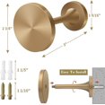 thumbnail image 2 of czcpp-Curtain Holdbacks, Medallion Curtain Tieback Hooks for Drapes, Modern Decorative Drapery Holdbacks Metal Curtain Holders for Wall Gold Curtain Pullbacks, 4 Pack, 2 of 4