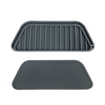 thumbnail image 4 of Bandeja de goteo para refrigerador, recipiente de silicona para refrigerador, recogedor de goteo cortable para dispensador de agua, 2 uds., 4 of 5