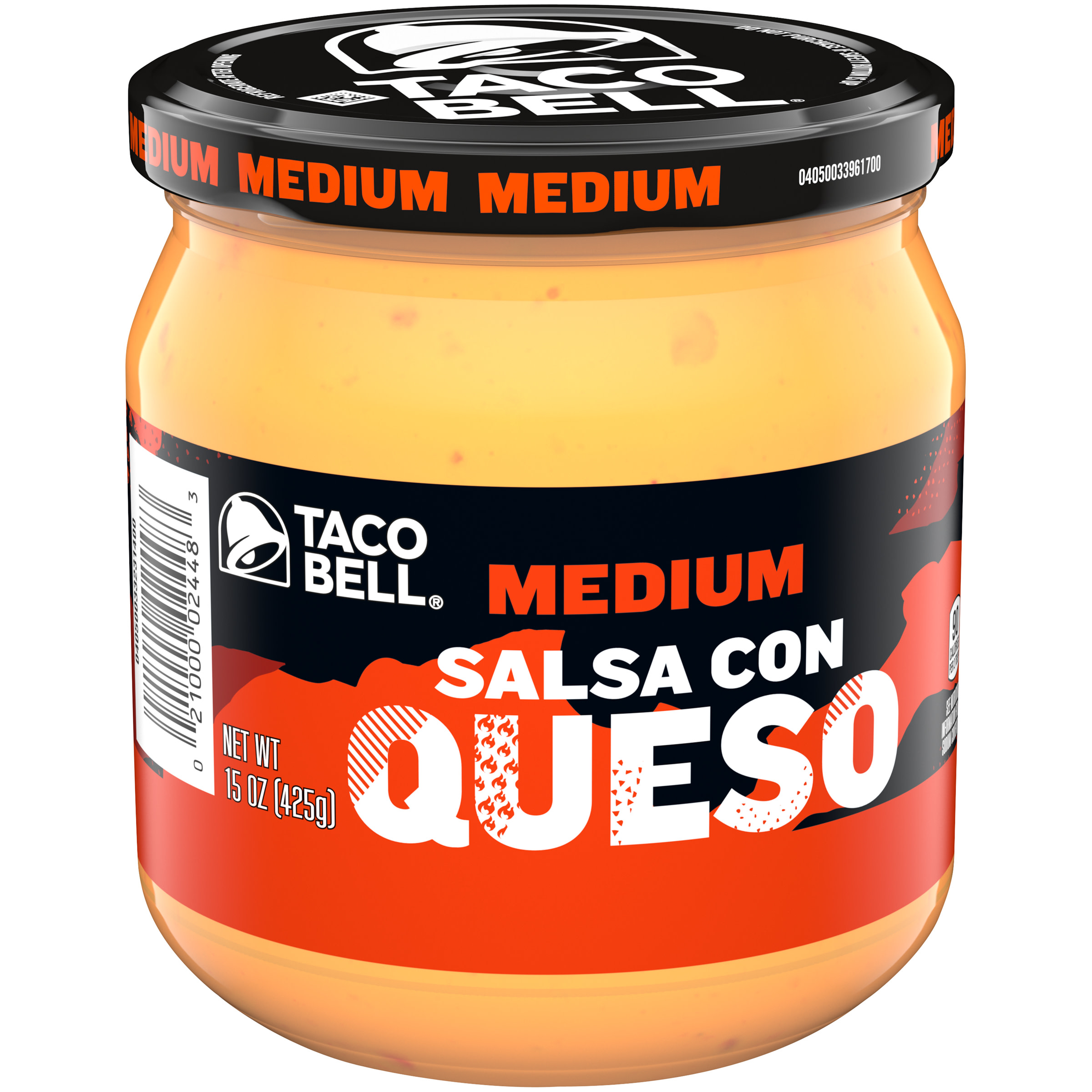 Taco Bell Medium Salsa Con Queso Dip, 15 oz Jar