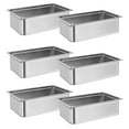 thumbnail image 1 of 2.5 Inch/4 Inch/6 Inch Deep Commercial Table Pan, 6 Pack Hotel Pans,Catering Storage Food Tray Hotel Pans Anti-Jam Steam Table Food Pan, 1 of 9