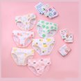 thumbnail image 2 of Emy Dola 12 Pack Girls Brief Kids Soft Underwear Panties Cotton Undies Adorable Prints Briefs for 2-10 Years Toddler, 2 of 8