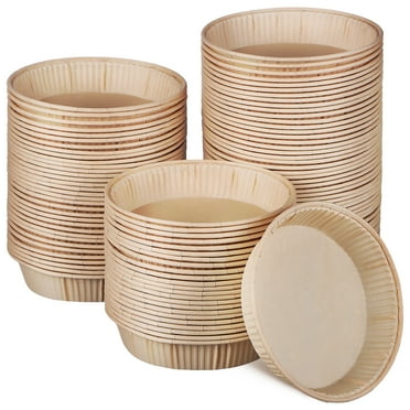 Melantax 100 Pieces Mini Baking Pie Pans, Small Round Bottom Tart Molds, Suitable for Oven and Microwave