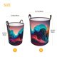 thumbnail image 3 of Balery Colorful Surreal Landscape Cesta de ropa redonda con asas, impermeable, independiente, para ropa, juguetes, dormitorio y familia-Small, 3 of 6
