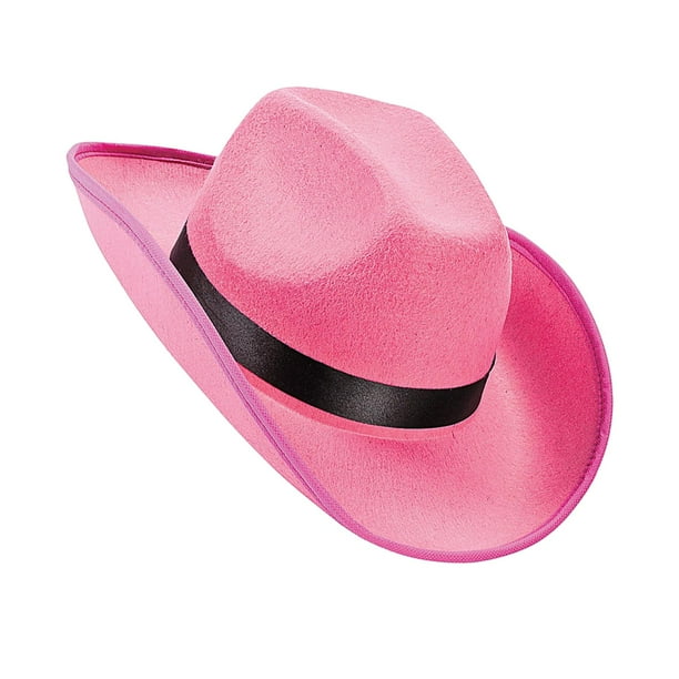 Sombrero de Vaquero Jinwen Ala Ancha para Mujeres y Niñas Rosa