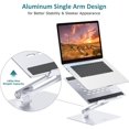 thumbnail image 3 of Support Ordinateur Portable pour Bureau, Hauteur Réglable Portable Ordinateur Portable, NUKOI Support Ordinateur Ergonomique Pliable Ultime pour Ordinateur Portable jusqu'à 16 Pouces, Compatible avec MacBook Pro, Air, HP, Ordinateur Portable - Argent, 3 of 7