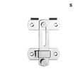 thumbnail image 3 of Paquete de 2 hebillas de cerrojo con hebilla de ángulo recto, herrajes para muebles de seguridad, cerraduras para puertas, adornos de inodoro, Herramientas y ferretería Hebilla de puerta plana/S Eigraketly TO008884-01, 3 of 6