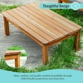 thumbnail image 5 of Martha Stewart Kids Outdoor Low Table: Acacia Wood Activity Desk for Outdoor Learning, Kids Play Table for Backyard, Porch, Patio | 28"x17"x10", 5 of 7
