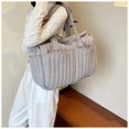 thumbnail image 6 of CHAOYUNYI Large Capacity Mommy Bag, Waffle Quilted Diaper Bag Tote with Wide Shoulder Straps, Lightweight Baby Hospital Bag for Mother & Baby Travel, Grey, 6 of 7