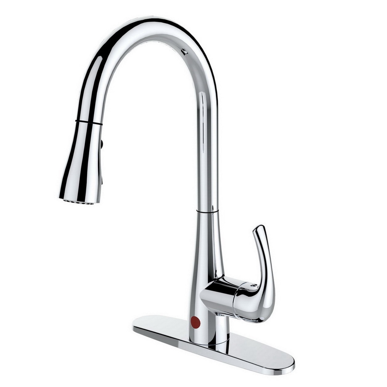 RUNFINE Single-Handle Pull-Down Sprayer With Hands-Free Kitchen Faucet Chrome - image 3 of 5
