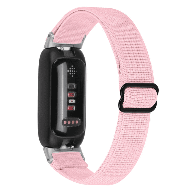 Bracelet Élastique en Nylon pour Fitbit inspire 3 Bracelet Ajustable Accessoires Roses pour Fitbit luxe