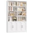 thumbnail image 6 of Homfa 73″ Tall Bookcases with Doors, 8 Cubes 6-Tier Double Row Bookshelf, White Bookcase for Living Room Home Office, 6 of 7