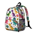 thumbnail image 2 of Cute Dinosaur Pattern Backpack Backpack for School,Cute School Bag,Schoolbag with Adjustable Shoulder Straps & Padded Back,13.8"x11.4"x6", 2 of 6