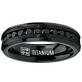 thumbnail image 3 of Metal Masters 6mm Black Womens Eternity Titanium Ring Wedding Band Black Cubic Zirconia, 3 of 5