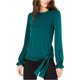 thumbnail image 1 of Michael Kors Blusa con lazo lateral para mujer, verde, extragrande Michael Kors Pull-over, 1 of 2