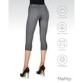 thumbnail image 6 of MeMoi Light Ponte Cotton Blend Capri Leggings - Womens - Female (Small, Medium Gray Heather), 6 of 7