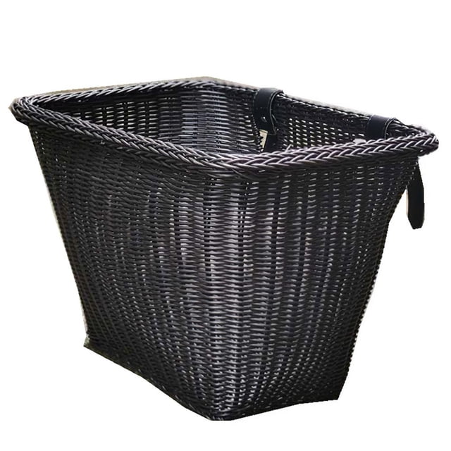 Mimbre Para Bicicleta, Exquisita Cesta Delantera De Mimbre Para Bicicleta, Cesta Delantera Impermeable Para Bicicleta Con Correas De Cuero Para Bicicleta Para Mujer Guardurnaity OD006162-00