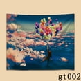 thumbnail image 1 of Tapiz decorativo de estilo nórdico para dormitorio, tela de fondo con impresión Digital, tapiz para el hogar (volando con globos), 1 of 5