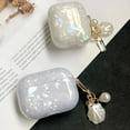 thumbnail image 6 of Seashell-Textured Soft Case for AirPods Pro 4 3 2 1 Anti-Slip Design Pro2 Wireless Charging & Detachable Keychain, 6 of 6