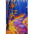 thumbnail image 4 of Coolnut Lavender Field Tree Thermal Insulated Blackout Grommet Printed Window Curtain - 84x55 in - 100% Polyester 2 Panels, Stitchingstyles, 4 of 6