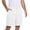 02-White, variant on Men’s Cotton Cargo Shorts Casual Summer Stretch Shorts Elastic Waist Drawstring Lightweight Outdoor Hiking Work Shorts with Pockets