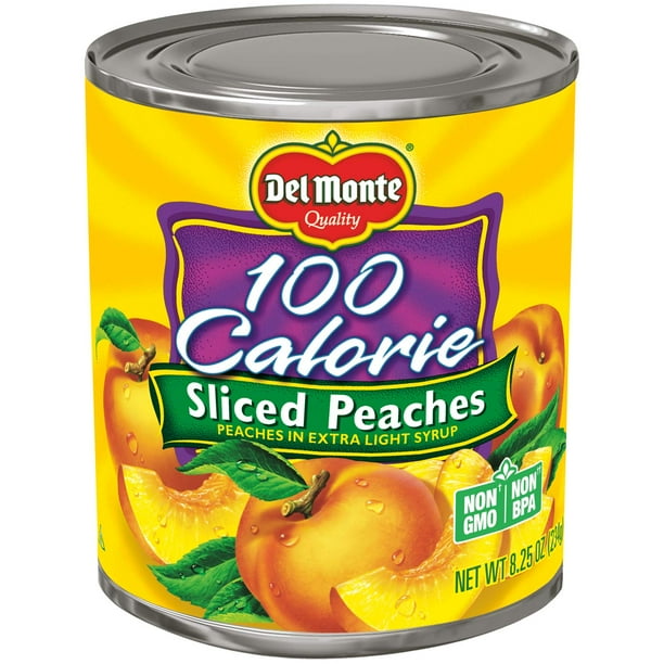 Del Monte 100 Calorie Sliced Yellow Cling Peaches in Extra Light Syrup