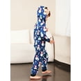 thumbnail image 4 of Family Matching Christmas Jumpsuits Pajamas Snowman Print Hooded Long Sleeve Playsuits Winter Zipper Long Rompers Sleepwear, 4 of 10