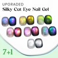 thumbnail image 3 of Set de esmaltes de uñas en gel MIZHSE Cat Eye con barra magnética, 8 colores, 3 of 8
