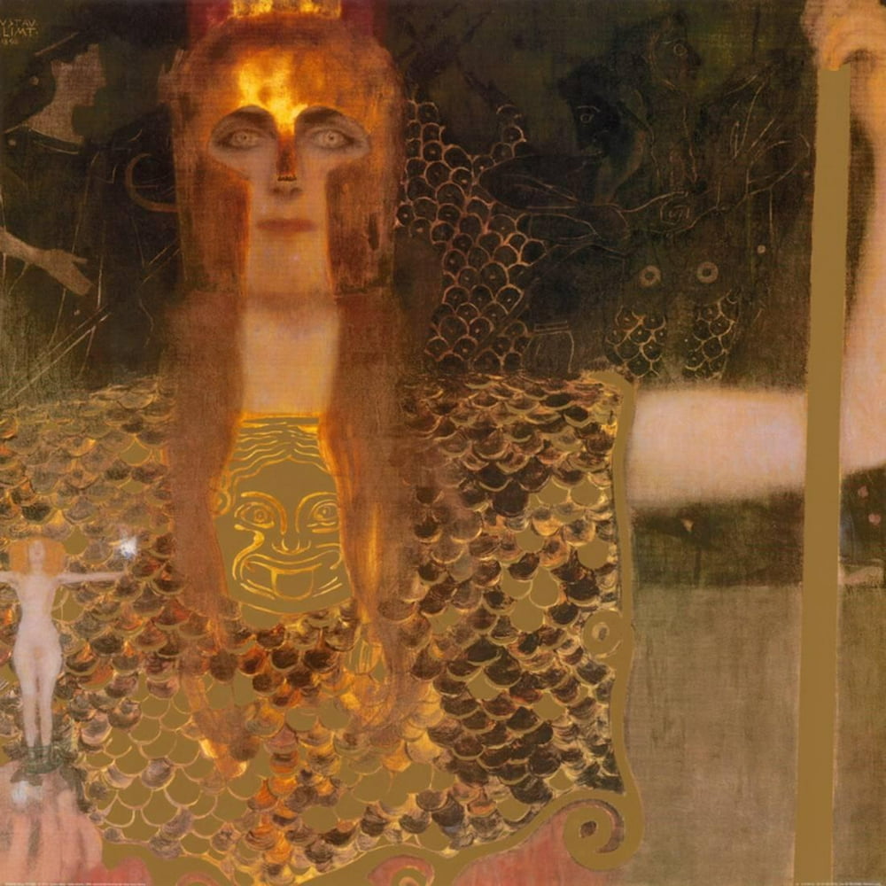 Pallas Athene, c.1898 Art Print By Gustav Klimt 27.5x27
