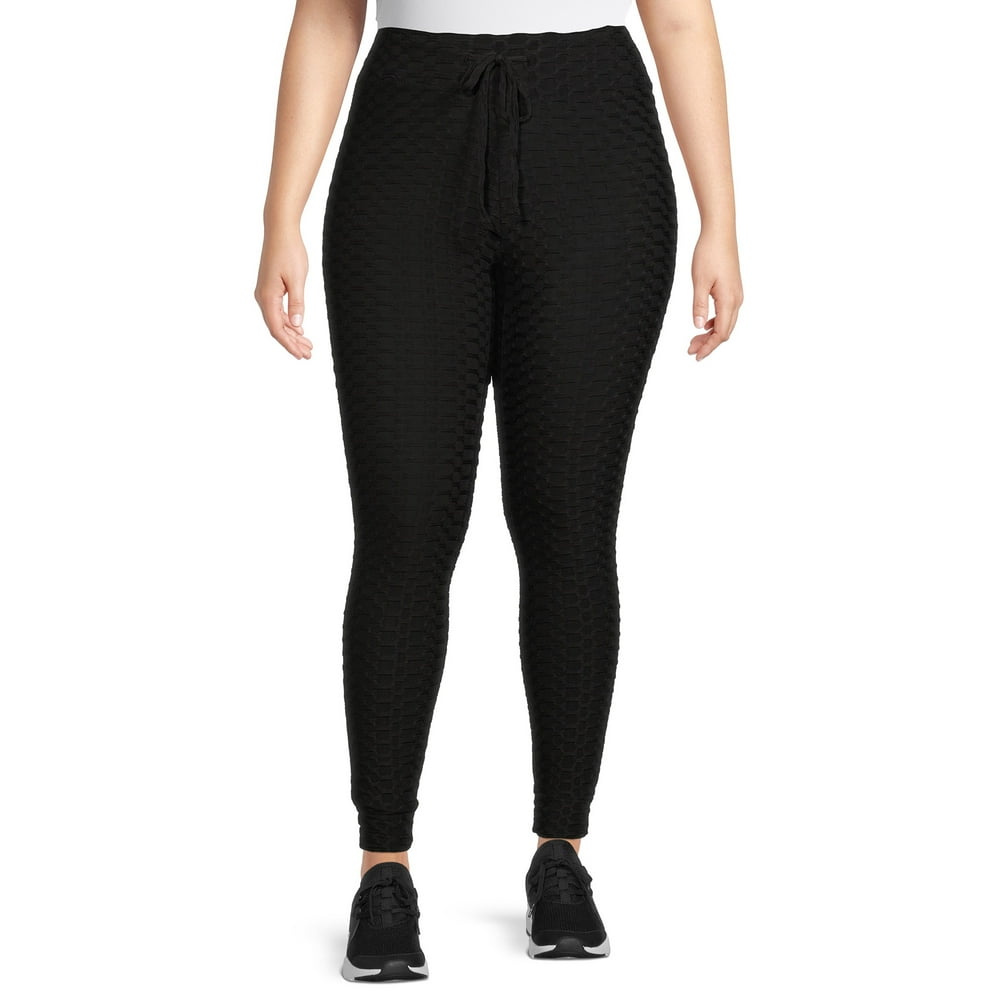Eye Candy - Eye Candy Juniors' Plus Size Fitted Butt-Lifting Honeycomb Joggers - Walmart.com