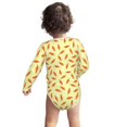 Cotton Baby Onsies, Carrot Khaki Pattern Unisex Newborn Baby Long