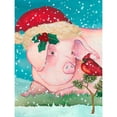 thumbnail image 3 of Korsgaden, Laurie 19x24 Black Modern Framed Museum Art Print Titled - Sir Christmas Pig, 3 of 5