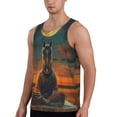 thumbnail image 2 of Hirioo Sunset Prairie Meditating Horse for Men's Workout Tank Top Sleeveless Shirts Quick Dry for Men-XX-Large, 2 of 7