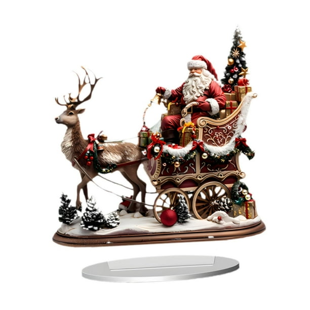 Figura decorativa de Papá para en 2D, regalo de colección, figura de mesa acrílica, adorno, obra de en 2D para escritorio.