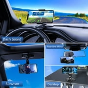 KABB Universal Car Mount Holder for Cell Phone - Dashboard Grip Stand for GPS, iPhone, Samsung - 360° Rotation