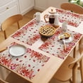thumbnail image 5 of Red Leaf Placemats Set of 6 Fall Plant Country Vintage Watercolor Beige Place Mats Indoor Wipeable Table Mats Washable Cloth Dining Table Placemats for Kitchen Holiday Party Home Decor 13x19 Inch, 5 of 9