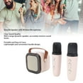 thumbnail image 4 of Karaoke Machine, Clear Sound Built in Light Reduce Howling Lightweight Wireless Microphones  Speaker  for Birthday Off White,Pink, 4 of 7