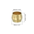 thumbnail image 2 of Uxcell 6mm ID Brass Compression Sleeve Ferrules,  Brass Compression Fittings Brass Compression Assortment Kit, 60 Pcs, 2 of 5
