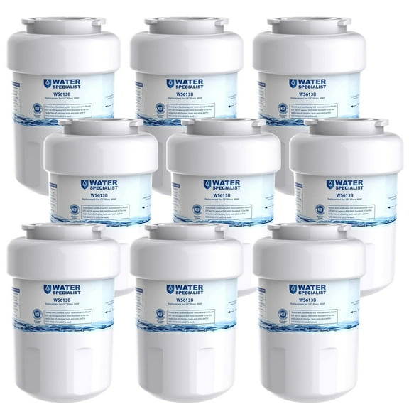 Waterspecialist MWF Replacement for GE® MWF Refrigerator Water Filter, 9Filters
