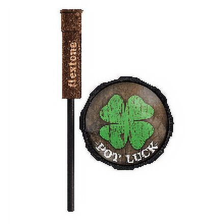 Flextone Hunting Loud Realistic Sounds Weatherproof Pot Luck Glass Friction Plate Turkey Call with Carbon Striker