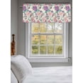 thumbnail image 4 of Kitchen Valances for Window, Retro Country Blossom Floral Light Filtering Rod Pocket Valance Curtain, Ombre Purple Pink Flower Short Curtains Window Topper for Bedroom Bathroom Living Room 54x18in, 4 of 8