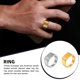 thumbnail image 2 of Qarigey Anillo de hombre y mujer, anillos geométricos de moda cerrados, joyería chapada para citas, fiesta, novios, novias, joyas de regalo Ropa, zapatos y accesorios Miscelánea Color Acero talla 8, 2 of 6