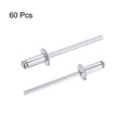 thumbnail image 4 of Unique Bargains 4mm Diameter 10mm Grip Length Silver Tone Aluminum Blind Rivets 60 Pack, 4 of 4