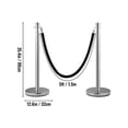 thumbnail image 2 of VEVOR Crowd Control Stanchion, Set of 2 Pieces Stanchion Set, Stanchion Set with 5 ft/1.5 m Black Velvet Rope, Silver Crowd Control Barrier w/Sturdy Concrete and Metal Base - Easy Connect Assembly, 2 of 9