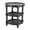 Black, variant on GZXS 23.5" Round Wood Side Table, Rustic Farmhouse 3-Tier Storage End Table with Open Rattan Shelves and Turned Legs for Living Room/Bedroom/Entryway, Brown