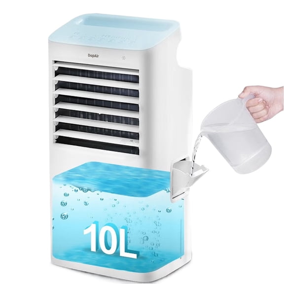 DopAir Electric fans with evaporative cooling devices, Portable Air Conditioner, Personal Evaporative Air Cooler with Dual Tank