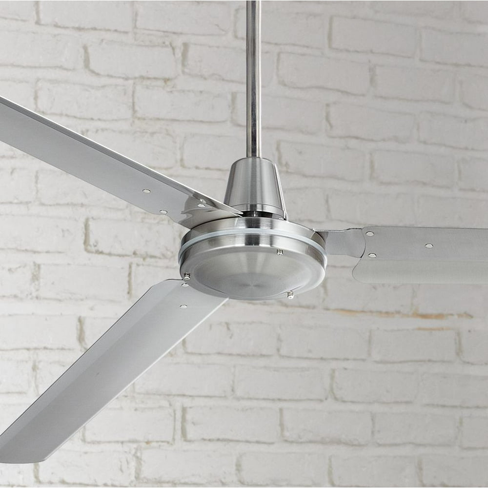 72" Casa Vieja Modern Industrial Outdoor Ceiling Fan Brushed Nickel