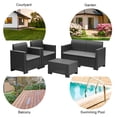 thumbnail image 3 of Costway Causeuse de Patio 4 Pcs avec Coussins Fabriquée en Italie Gris, 3 of 9