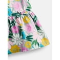 thumbnail image 3 of Wonder Nation Toddler Girls' Floral Cotton Play Dress with Short Puff Sleeves, Sizes 12M-5T, 3 of 3