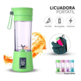 thumbnail image 4 of Procesadora Portátil Mini Vaso Licuadora Shaker Recargable Gaon Verde GN-6001, 4 of 5